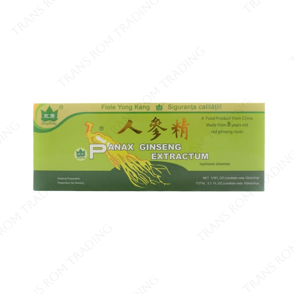 Supliment alimentar Panax Ginseng, 10 fiole x 10ml, YongKang International