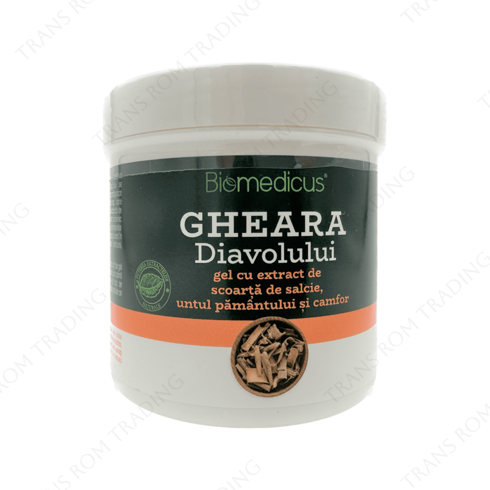 Gel cu extract de Gheara Diavolului, scoarță de Salcie, Untul Pământului și Camfor, 250ml, Biomedicus