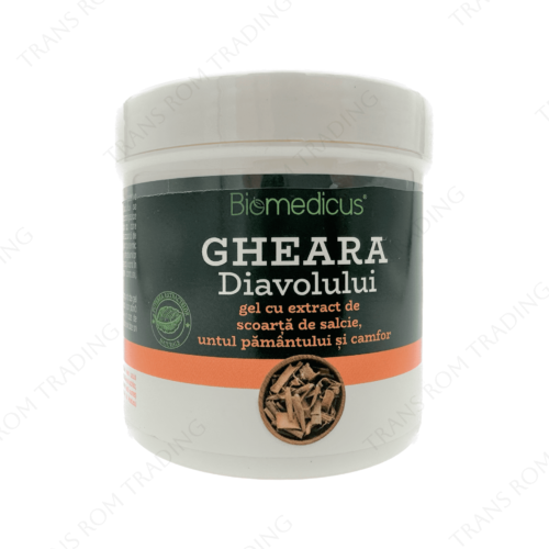 Gel cu extract de Gheara Diavolului, scoarță de Salcie, Untul Pământului și Camfor, 250ml, Biomedicus