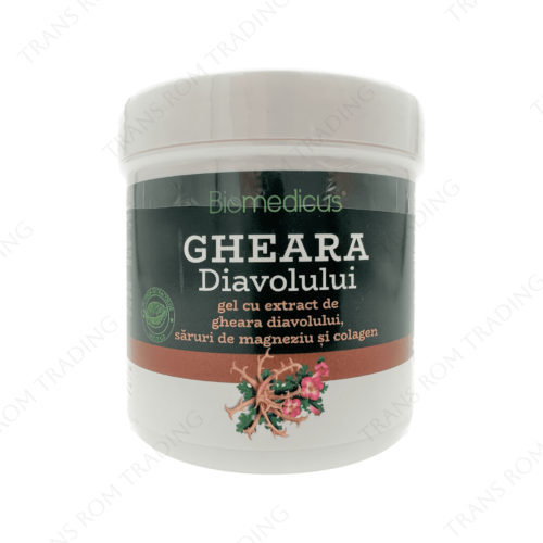 Gel cu extract de Gheara Diavolului, Săruri de Magneziu și Colagen, 250ml, Biomedicus