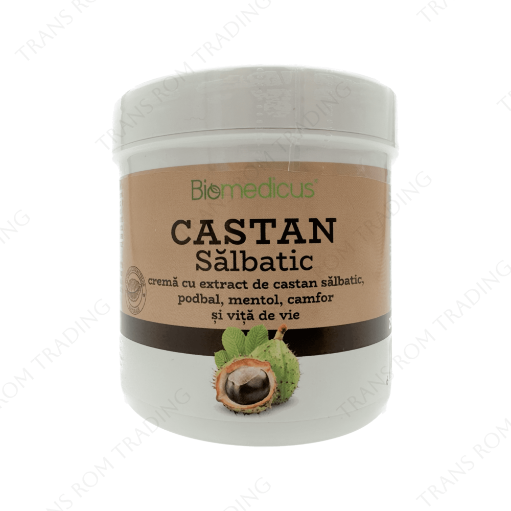 Gel cu extract de Castan sălbatic, Podbal, Mentol, Camfor și Viță de vie, 250ml, Biomedicus