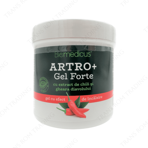 Artro+ Gel Forte cu extract de Chili și Gheara Diavolului, 250ml, Biomedicus