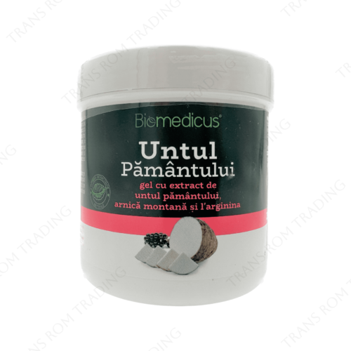 Gel cu extract de Untul Pământului, Arnică Montană și l'Arginină, 250ml, Biomedicus