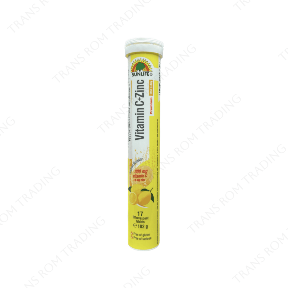 Supliment efervescent cu Vitamina C+Zinc, 17 tablete, Sunlife